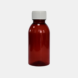 Botella de Plástico PET Borgoña de 100 ml para Medicamentos Líquidos Orales, <span class=keywords><strong>Jarabe</strong></span> para la <span class=keywords><strong>Tos</strong></span> |   Tapa de Rosca Regular y Tapa a Prueba de Niños |   Grado Farmacéutico - Product Image 1