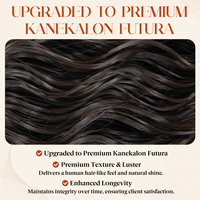 Extensions de cheveux synthétiques bouclées en fibre Kanekalon Futura, postiches queue de cheval à clipser avec cordon de serrage, vente en gros