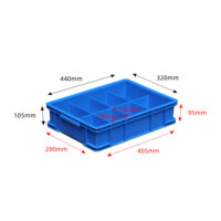 Entrepôt multifonctionnel Boîte à pièces empilables à 8 grilles Bac de rangement en plastique avec séparateur