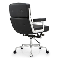 Chaise de bureau pivotante noire, réglable en hauteur, chaise de direction moderne, siège de patron pour l'école et le bureau