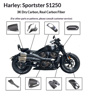 MXMOTOGP - Pièces de carrosserie en fibre de carbone modifiées pour Davidson Sportster S 1250, décoration en carbone sec 3K - Product Image 1