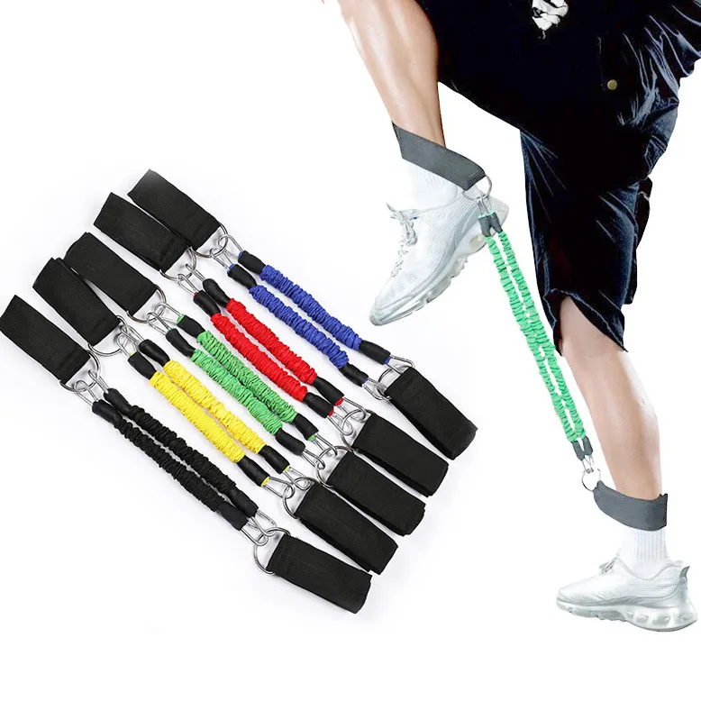 Athletes Agility Training Speed and Strength Exercise Leg Resistance Bands with Non-Slip Padded Ankle Cuffs