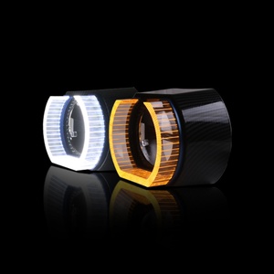 3 Inch Dual Color White+yellow Shroud Luminous Cover with Angel Eyes for toyota Universal Car - Product Image 6