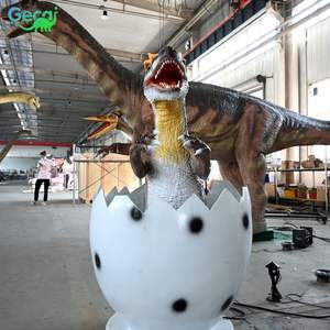 Modèle de dinosaure bébé animatronique en résine Gecai, sorti de son œuf, avec son réaliste et personnalisable - Product Image 6