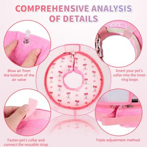 सर्जरी के बाद बड़े मध्यम कुत्तों के लिए inflatable रिकवरी कुत्ते शंकु कॉलर, पालतू जानवरों के लिए नरम कुत्ते कॉलर एडजस्टेबल रिकवरी हड्डी - Product Image 5