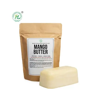 HL - Mango Body & Hair Butter Private Label Supplier,1kg, Cold pressed Mangifera indica Seed Butter Raw Bulk Organic Unrefined