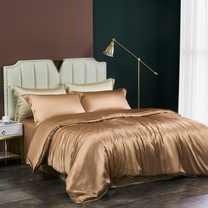 Ensemble <span class=keywords><strong>de</strong></span> literie en soie <span class=keywords><strong>de</strong></span> mûrier pure, 100% soie pure, drap plat, <span class=keywords><strong>housse</strong></span> <span class=keywords><strong>de</strong></span> <span class=keywords><strong>couette</strong></span>, literie en soie sur mesure - Product Image 4