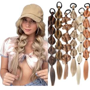 Py707 2 Extensions de cheveux synthétiques en fibre Kanekalon tressées de 50 cm pour femmes avec bandes élastiques - Product Image 1