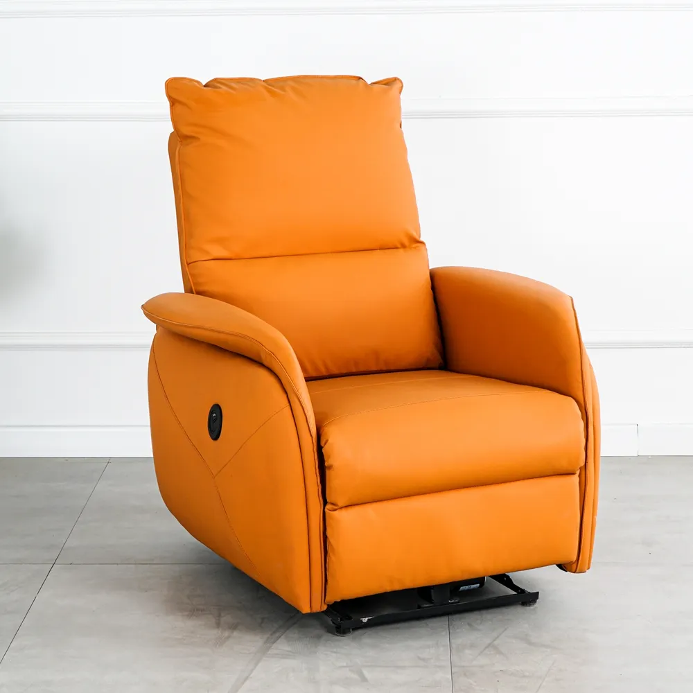 Elektrikli Recliner kanepe mobilya masaj tek dinlenme PU deri kumaş eğlence şezlong koltuk kol Accent sandalye oturma odası için