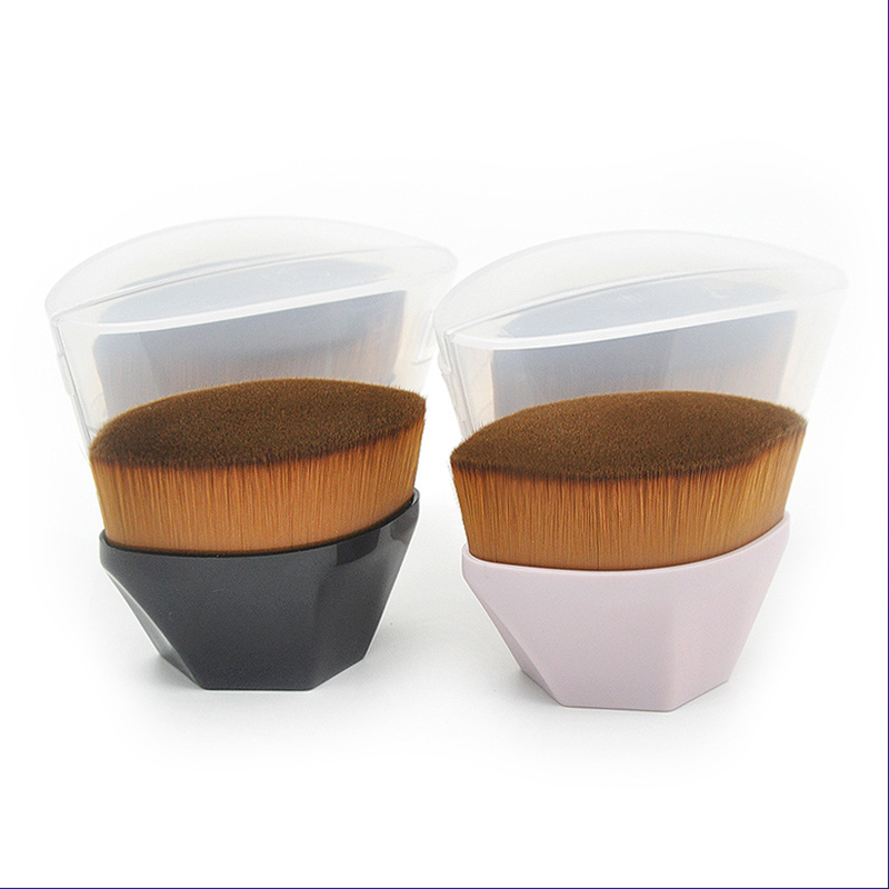 Односторонняя плоская кисть для макияжа, высокая плотность, Рассыпчатая кисть для пудры, шестигранная безупречная кисть для основы под макияж