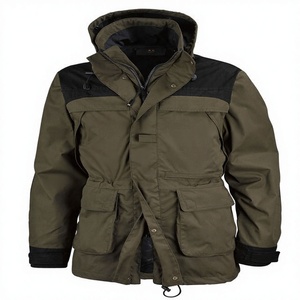 Made Measure Breathable 100% Cotton Canvas Outdoor Hunting Jacket for Men Four Pockets Customizable Logo Polyester Lining Winter - Product Image 1