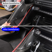 Accessoires intérieurs en fibre de carbone véritable pour Toyota Supra GR A90 MK5 2019-2022, panneau de décoration de la console centrale, couvre-levier de vitesses
