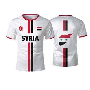 Maillot de Football Syrie Impression 3D Intégrale Loisir Années 2000 Cool Polyester Col Rond Manches Courtes T-shirt Sport Style Urbain Hauts Tenue de Football Syrie - Product Image 5