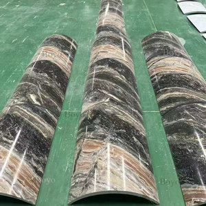Columnas y <span class=keywords><strong>Pilares</strong></span> Decorativos de Mármol Marrón Arabescato Orobico de Diseño Moderno, Revestimiento de Columnas Redondas - Product Image 1