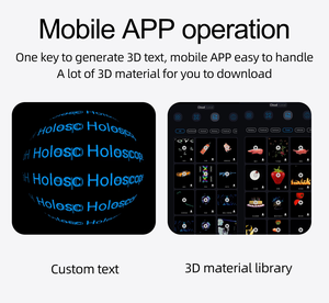 45cm đến 65cm nhà máy ban đầu oed ODM Holographic Board 3D LED hiển thị Hologram fan với Bìa vuông - Product Image 5