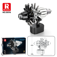Reobrix 33015 2026 Nouveau moteur V8 Blocs de construction en plastique ABS Modèle de jouet Mécanique Entraînement électrique Assemblage intelligent Vente en gros B2B
