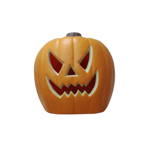 Décorations d'extérieur d'Halloween : Citrouille géante creuse en plastique avec chapeau fantaisie Jack-O'-Lantern, LED et laser haute puissance, non toxique, piles AAA - Product Image 2