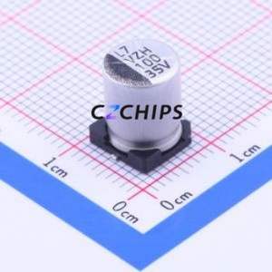 Condensador Electrolítico de Aluminio SMD VZH101M1VTR-0810, D8xL10mm 100uF 20% 35V 8mm - Product Image 1