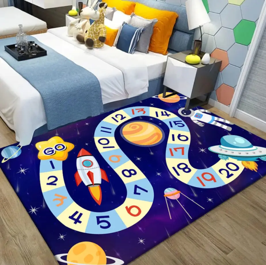 Weiche pädagogische Kinder spielen Raum gedruckt Matte Kinder Teppich für Wohnzimmer