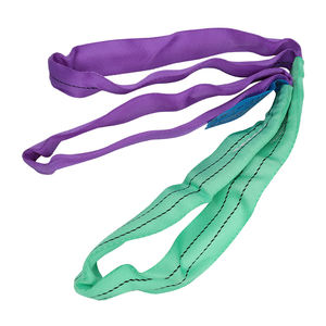 Eslinga de poliéster de alta tenacidad de 1-12 toneladas, eslinga de elevación dúplex de doble capa con eslinga plana y ojos reforzados - Product Image 2