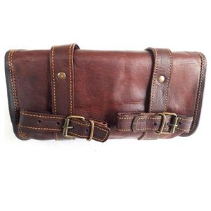 Sacoches latérales en cuir pour motos Sacoches latérales pour motos Sacs à outils enroulables en cuir avec couleurs personnalisées - Product Image 2