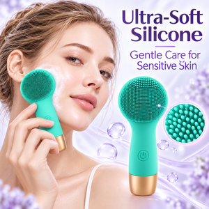 Brosse nettoyante faciale sonique étanche en silicone, nettoyeur de visage, masseur de peau pour un nettoyage en profondeur, pour salon de beauté - Product Image 4