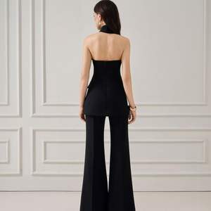 เสื้อเบลเซอร์แฟชั่นใหม่สำหรับผู้หญิงเสื้อคล้องคอผ้าสแปนเด็กซ์แขนกุดผ้าเรยอนไขว้แบบมีสไตล์2025 - Product Image 2