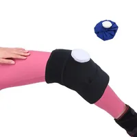Sac à eau et enveloppe de soutien pour blessure au genou et à la jambe, coussinets de glace légers avec compression réutilisable Pack thérapie par le froid entorses musculaires