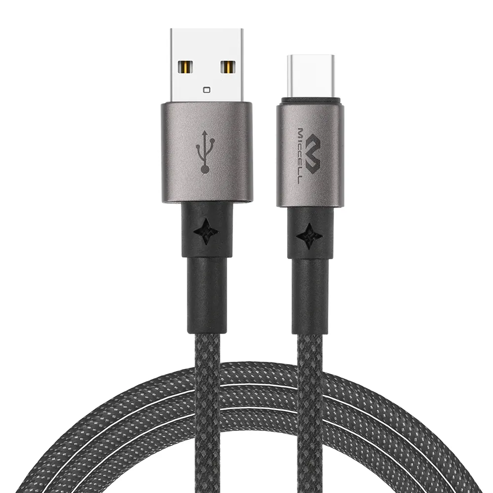 Miccell USB C câble de charge rapide pour câble de téléphone portable usb tipo c 5V 2.4A Nylon câble adaptateur d'alimentation multiple
