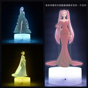 Vente en gros de lampes de nuit LED 3D décoratives pour la maison, style K-POP Demon Hunters, avec télécommande, pour chambre à coucher - Product Image 3