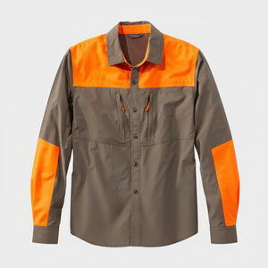 Camisas de camuflaje informales de manga larga de algodón 100% para hombres al aire libre, estampado de franela de alta calidad, tejido de punto, tiro - Product Image 1