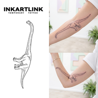 INKARTLINK Индивидуальные интерактивные татуировки на тело с изображением динозавров, водостойкие, долговечные (2 недели), полуперманентные наклейки-тату с чернилами Jagua