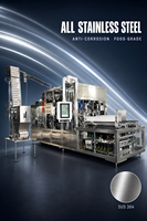 Machine entièrement automatique pour liquides (jus, lait, thé) en acier inoxydable SUS 304, écran tactile PLC, haute vitesse, équipement pour bouteilles et canettes