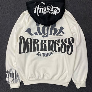 Étiquette de sweat à capuche en coton lourd brodé personnalisé pull à capuche patchwork sweat à capuche - Product Image 4