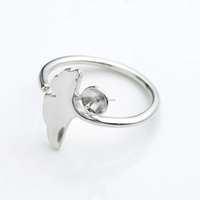 Bague ouverte en feuille de Ginkgo Biloba SSR123, argent sterling 925, bagues tendance pour femmes