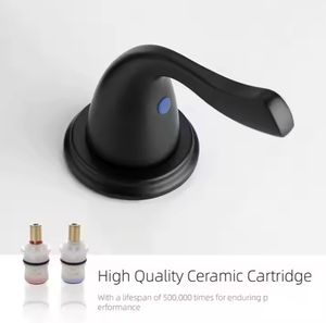 2 Griff 8 Zoll breiter Spread Messing Wasserhahn für Waschbecken 3 Loch 8 Zoll Pop Drain Baugruppe Chrom 2-Griff Becken Wasserhahn Halle - Product Image 4