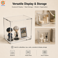 Grande vitrine magnétique en acrylique transparent de 200x102x178mm avec couvercle amovible pour figurines, objets de collection et présentation en magasin