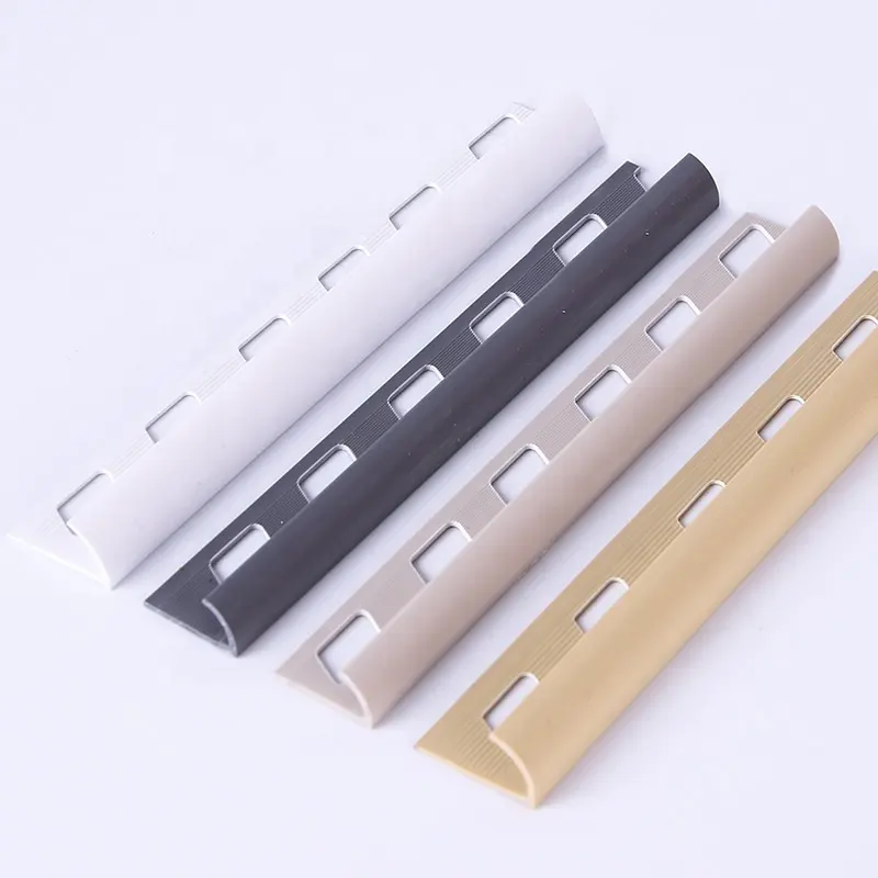 Modern home design kitchen and bathroom tile decoration trims resin PVC tile strip corner protective accessory in hot sales