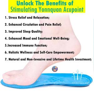 แผ่นรองพื้นรองเท้ากีฬา TPE คุณภาพสูง รองรับอุ้งเท้า ช่วยบรรเทาอาการปวดเมื่อย นวดด้วยเม็ดบีดส์ ซับแรงกระแทก แผ่นรองพื้นหนา ลดแรงกดทับเท้า - Product Image 5