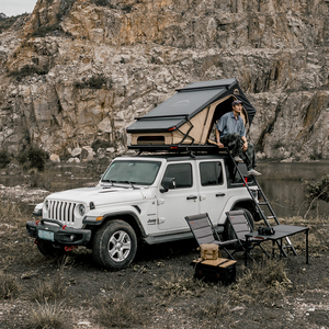 Carpa de Techo Rígida de Montaje Automático con Amortiguador de Gas, Despliegue Rápido, Triangular de Aluminio, para 2 Personas, para SUV, Camioneta, Furgoneta - Product Image 4