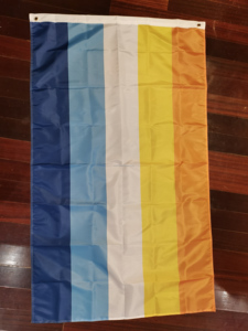 Stok ucuz % 100% polyester 3 * 5ft eşcinsel gurur olmayan ikili bayrağı İki grommet ile - Product Image 2