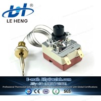 Thermostat à tube capillaire certifié CE pour fours domestiques, de cuisine et de restauration commerciale, dispositifs de chauffage, réinitialisation manuelle avec raccord à écrou