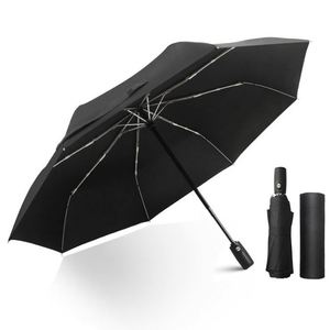 Parapluie pliant 3 volets de haute qualité, personnalisé avec logo, pour événements, résistant au vent, imperméable, protection UV, ouverture et fermeture automatiques, cadeau - Product Image 2