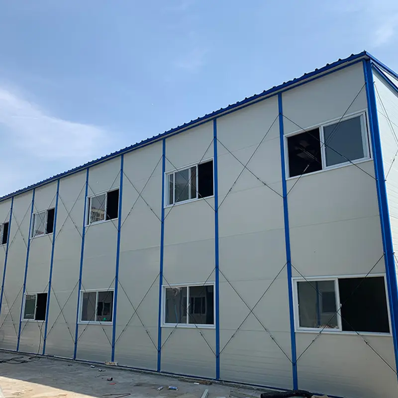Özelleştirilmiş çelik çerçeve ekonomik yapı prefabrik emek ofis kamp K ev fiyat
