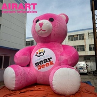 Ours gris en peluche gonflable géant d'extérieur annonçant l'ours en peluche gonflable de ruban à vendre