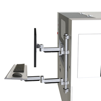 Bras de moniteur en alliage d'aluminium et plastique robuste Meisonic T3-ME2, support mural pour écran LCD avec capacité de charge de 8 kg