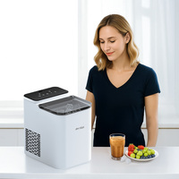 Vente directe d'usine, machine à glaçons portable 15 kg/24 h, machine à glaçons de comptoir autonettoyante, 3 tailles de glaçons en forme de balle pour la maison et la cuisine