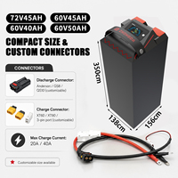 Batterie au lithium rechargeable haute puissance 60V/72V 40Ah 50Ah avec chargeur BMS 10A et alliage d'aluminium pour moto tout-terrain SUR-RON