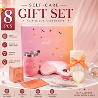 Coffret Cadeau Bien-être 8 Pièces pour Femme 2026 avec Gobelet Isotherme, Masque de Sommeil, Bombe de Bain et Accessoires de Spa