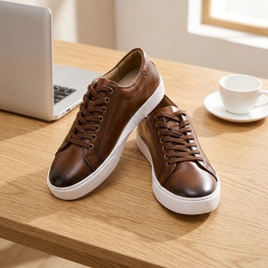 <span class=keywords><strong>Chaussures</strong></span> de marche sportives en cuir véritable à lacets pour hommes, design classique, <span class=keywords><strong>chaussures</strong></span> décontractées pour hommes, <span class=keywords><strong>chaussures</strong></span> de bureau et de soirée pour hommes - Product Image 1